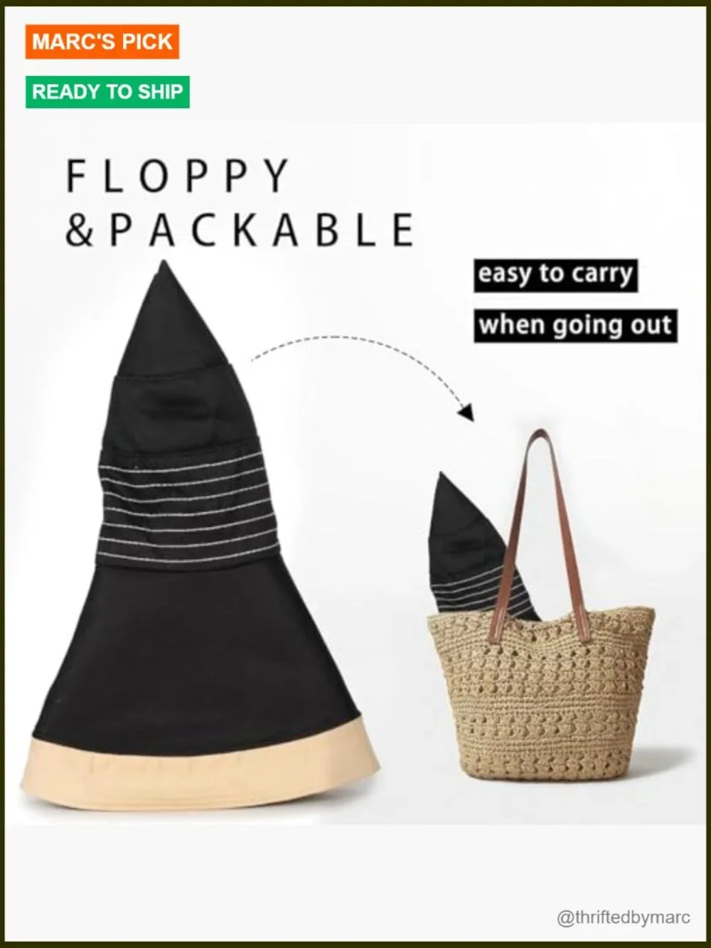 Wide Brim Packable Bucket Hat for Women UV Sun Protection Foldable Beach Cap